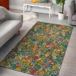 hippie psychedelic van peace sign pattern print area rug living room rug home decor 0