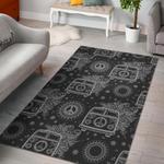 hippie van peace sign pattern print area rug living room rug home decor 0