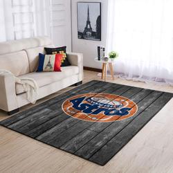 Houston Astros Wooden Area Rug Mlb Baseball Team Logo Carpet Living Room Rugs
