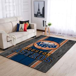 Houston Astros Wooden Area Rug Mlb Baseball Team Logo Carpet Living Room Rugs 4