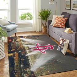 NBA Houston Rockets Rectangle Rug Personalized Non-Slip Carpet Gift For Basketball Fans V3328