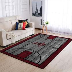 NBA Houston Rockets Rectangle Rug Personalized Non-Slip Carpet Gift For Basketball Fans V3332