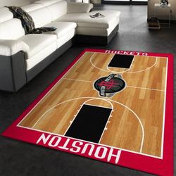NBA Houston Rockets Rectangle Rug Personalized Non-Slip Carpet Gift For Basketball Fans 2