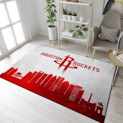 NBA Houston Rockets Rectangle Rug Personalized Non-Slip Carpet Gift For Basketball Fans 3