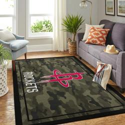 NBA Houston Rockets Rectangle Rug Personalized Non-Slip Carpet Gift For Basketball Fans