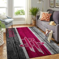 NBA Houston Rockets Rectangle Rug Personalized Non-Slip Carpet Gift For Basketball Fans