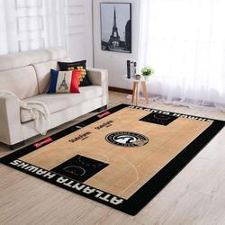NBA Atlanta Hawks Rectangle Rug Personalized Non-Slip Carpet Gift For Basketball Fans 20030511