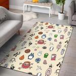 ice cream cone print pattern area rug living room rug home decor 0