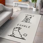 inhale exhale french bulldog area rug living room rug home decor carpet 0