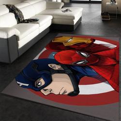 Iron Man Captain America Spider Man Marvel Superhero Movies Area Rug 