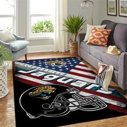 NFL Jacksonville Jaguars Rectangle Rug Personalized Non-Slip Carpet Gift For Football Fans