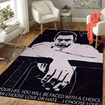 johnny cash quotes all your life you will be faced with a choice pop art area rug rug regtangle carpet floor decor home decor 0