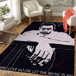 johnny cash quotes life and love go on let the music play art area rug rug regtangle carpet floor decor home decor 0