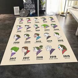 Joker Through The Ages Rug Batman Dc Illustrated Area Rug Carpet Decor Boy Room Decor