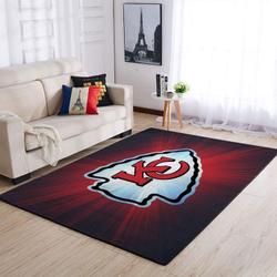 NFL Kansas City Chiefs Rectangle Rug Personalized Non-Slip Carpet Gift For Football Fans CarpetV816