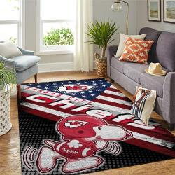 NFL Kansas City Chiefs Rectangle Rug Personalized Non-Slip Carpet Gift For Football Fans
