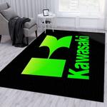 kawasaki hd logo area rug for christmas living room rug home us decor 0
