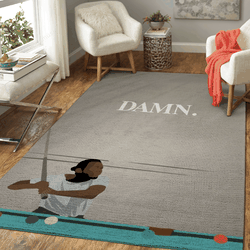 Kendrick Lamar Damn Iii Hiphop And Rap Art For Fans Area Rug Living Room Carpet Rug Regtangle Carpet Floor Decor Home Decor