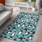 killer whale orca print pattern area rug living room rug home decor 0