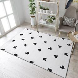 Mickey Black And White Pattern Area Rug Living Room Rug Home Decor Carpet