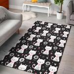 kitten floral cat pattern print area rug living room rug home decor 0