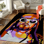 kurt cobain with cigarette music art for fans area rug living room carpet rug regtangle carpet floor decor home decor 0