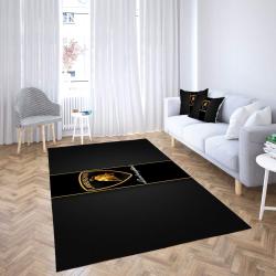 Lamborghini Logo Area Rug Yellow Logo Living Room Carpet Rug Regtangle Carpet Floor Decor Home Decor