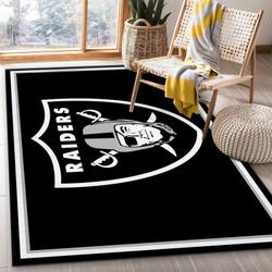 NFL Las Vegas Raiders Rectangle Rug Personalized Non-Slip Carpet Gift For Football Fans 18