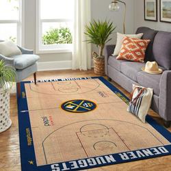 NBA Denver Nuggets Rectangle Rug Personalized Non-Slip Carpet Gift For Basketball Fans 2002176