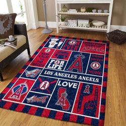 Los Angeles Angels Area Rug Mlb Baseball Team Logo Carpet Living Room Rugs V745