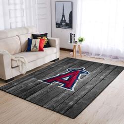 Los Angeles Angels Wooden Area Rug Mlb Baseball Carpet Living Room Rugs 1