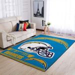 los angeles chargers nfl team logo helmet rectangle area rug area rug living room carpet rug regtangle carpet floor decor home decor 0
