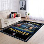los angeles chargers nfl team pride rectangle area rug area rug living room carpet rug regtangle carpet floor decor home decor 0