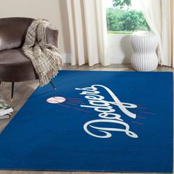 Los Angeles Dodgers Area Rug Mlb Team Logo Carpet Living Room Rugs V718