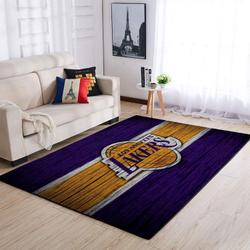 NBA Los Angeles Lakers Rectangle Rug Personalized Non-Slip Carpet Gift For Basketball Fans V534