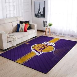 NBA Los Angeles Lakers Rectangle Rug Personalized Non-Slip Carpet Gift For Basketball Fans V555