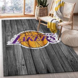 NBA Los Angeles Lakers Rectangle Rug Personalized Non-Slip Carpet Gift For Basketball Fans