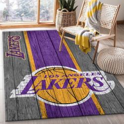 NBA Los Angeles Lakers Rectangle Rug Personalized Non-Slip Carpet Gift For Basketball Fans