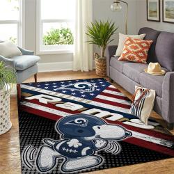 NFL Los Angeles Rams Rectangle Rug Personalized Non-Slip Carpet Gift For Football Fans