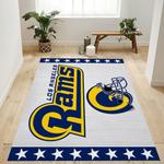 los angeles rams retro nfl logo area rug for gift living room rug home 0