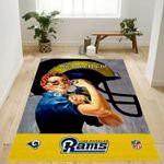 los angeles rams yellow nfl logo area rug for gift bedroom rug home de 0