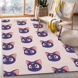 Luna Sailor Moon Cat Anime Rug Area Rug Living Room And Bed Room Rug