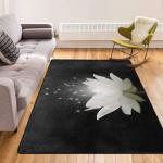 magic white lotus on black background dhcg1610077r rug living room rug home decor 0