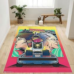 Marty Mcfly Emmett Brown Back To The Future Icons Area Rug Living Room
