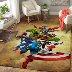Marvel Superhero Area Rug Avengers Movie Rug Regtangle Carpet Floor Decor Home Decor