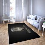 mercedes area rug black logo living room carpet rug regtangle carpet floor decor home decor 0