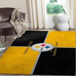 NFL Pittsburgh Steelers Rectangle Rug Personalized Non-Slip Carpet Gift For Football Fans 200303B13