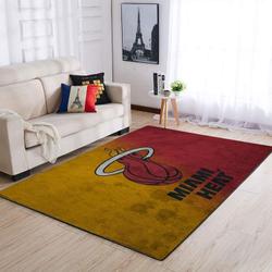 NBA Miami Heat Rectangle Rug Personalized Non-Slip Carpet Gift For Basketball Fans V1792