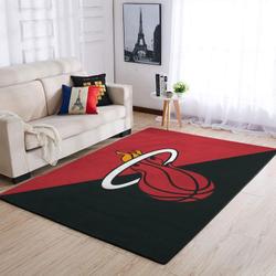 NBA Miami Heat Rectangle Rug Personalized Non-Slip Carpet Gift For Basketball Fans V1794