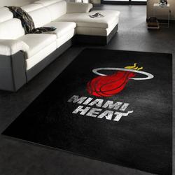 NBA Miami Heat Rectangle Rug Personalized Non-Slip Carpet Gift For Basketball Fans 5